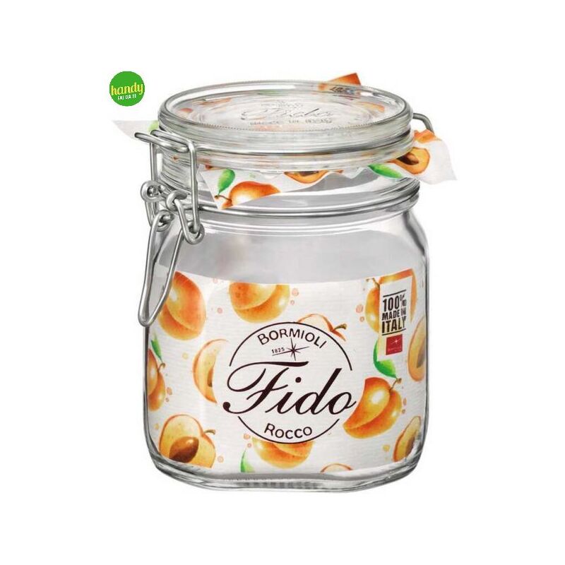 foto del prodotto barattolo ermetico fido terrina vetro trasparente chiusura ermetica 750 ml