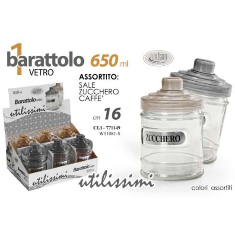 foto del prodotto barattolo in vetro 650 ml fantasia assortita