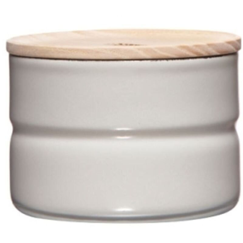 foto del prodotto barattolo riess grigio chiaro con coperchio in legno 8 230ml