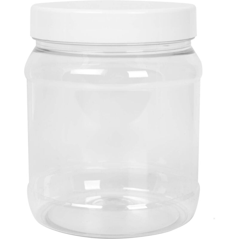 foto del prodotto barattolo rotondo con coperchio, filettatura 100 400, trasparente, 1000 ml