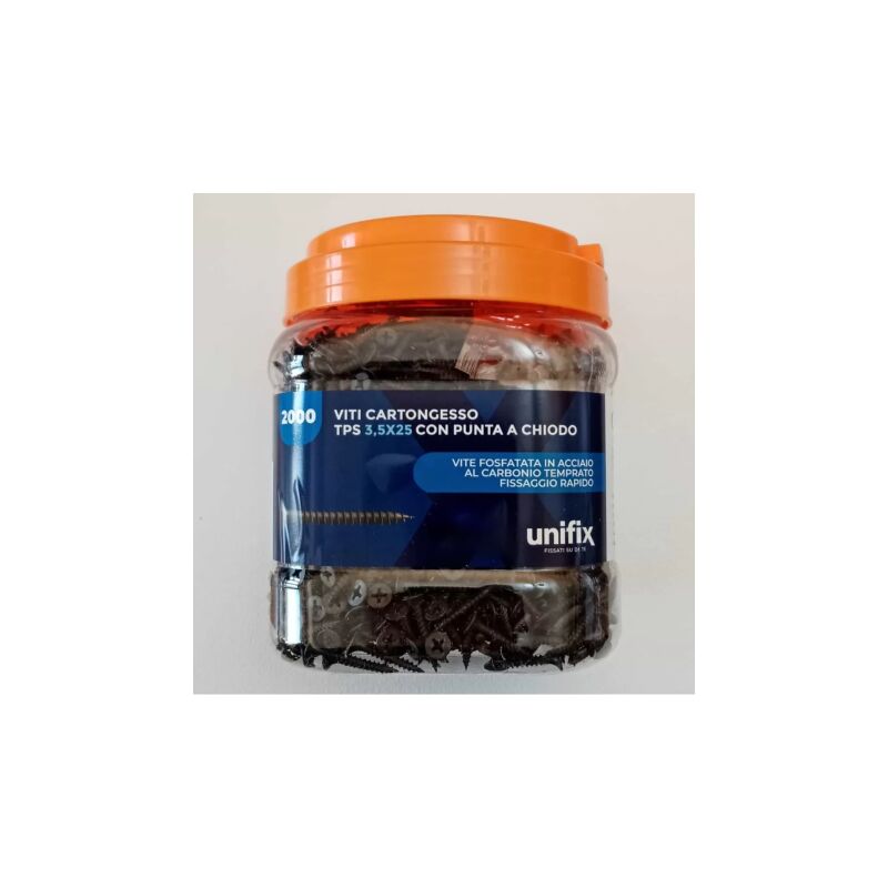 foto del prodotto barattolo vite 3,5 x 25 mm premium per cartongesso autofilettante 2000pz 