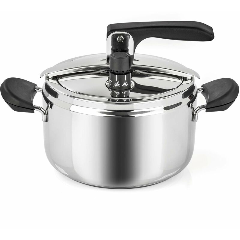 foto del prodotto barazzoni, 22cm, pentola a pressione modello rapida, 22cm, capacit 7lt. acciaio inox 18 10, made in italy, argento, 7,0 lt