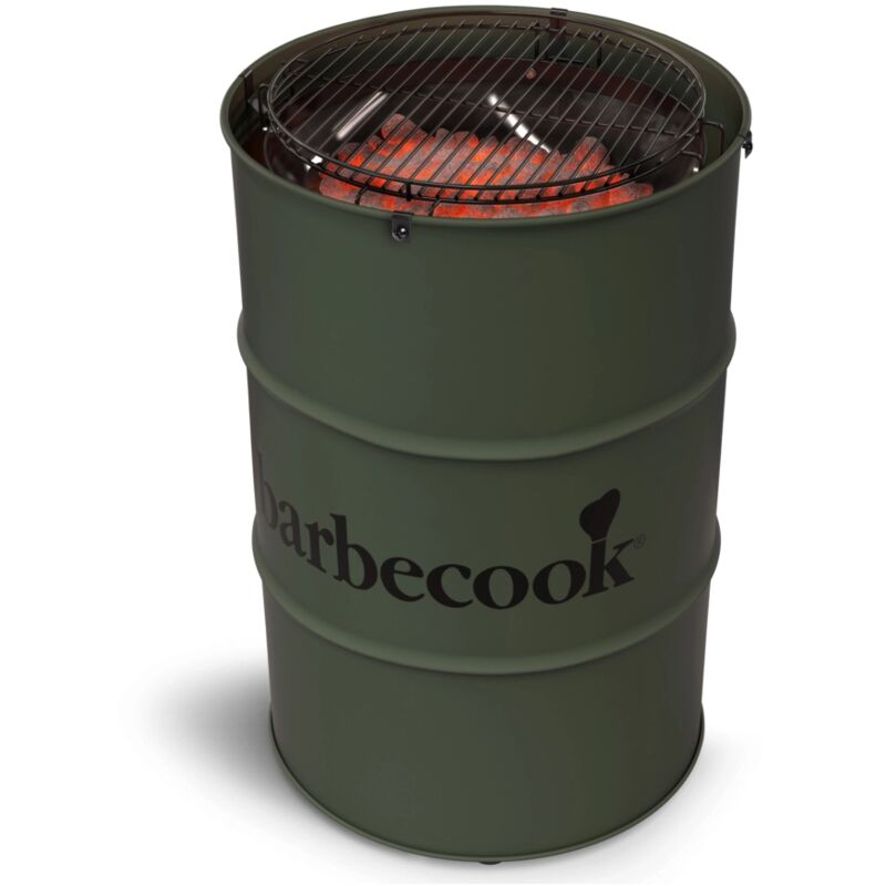 foto del prodotto barbecook barbecue a carbone barrel edson verde militare diametro 47,5 cm
