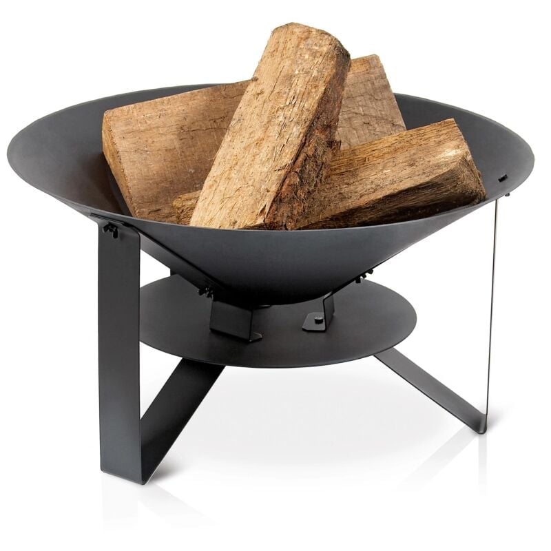 foto del prodotto barbecook braciere da giardino modern 60, braciere in ferro per fuoco a legna, caminetto da esterno in acciaio, 60x33cm