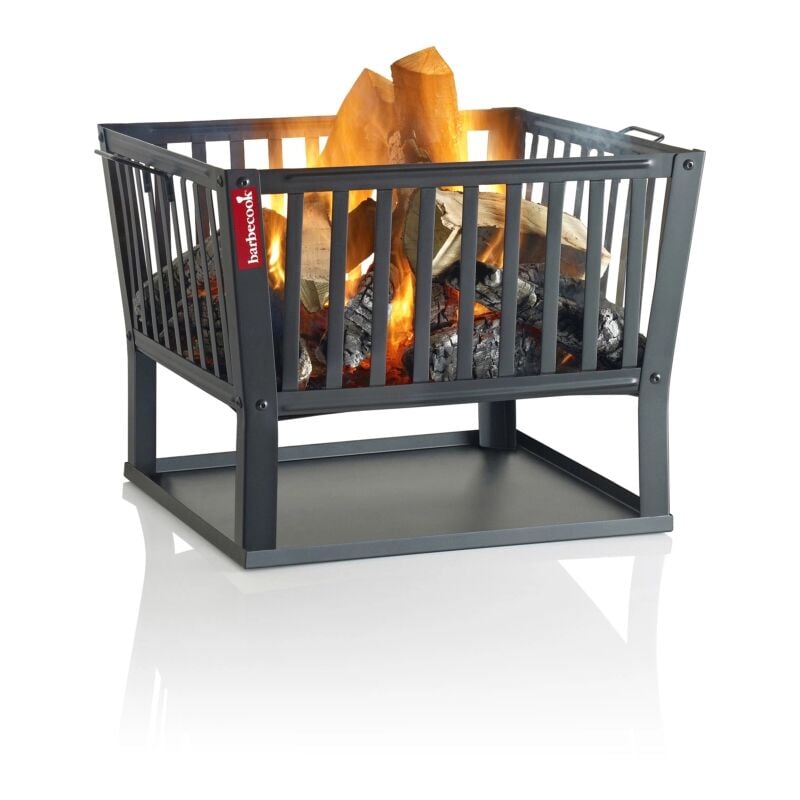 foto del prodotto barbecook braciere per legna classic squadra in acciaio nero, 62x62 cm