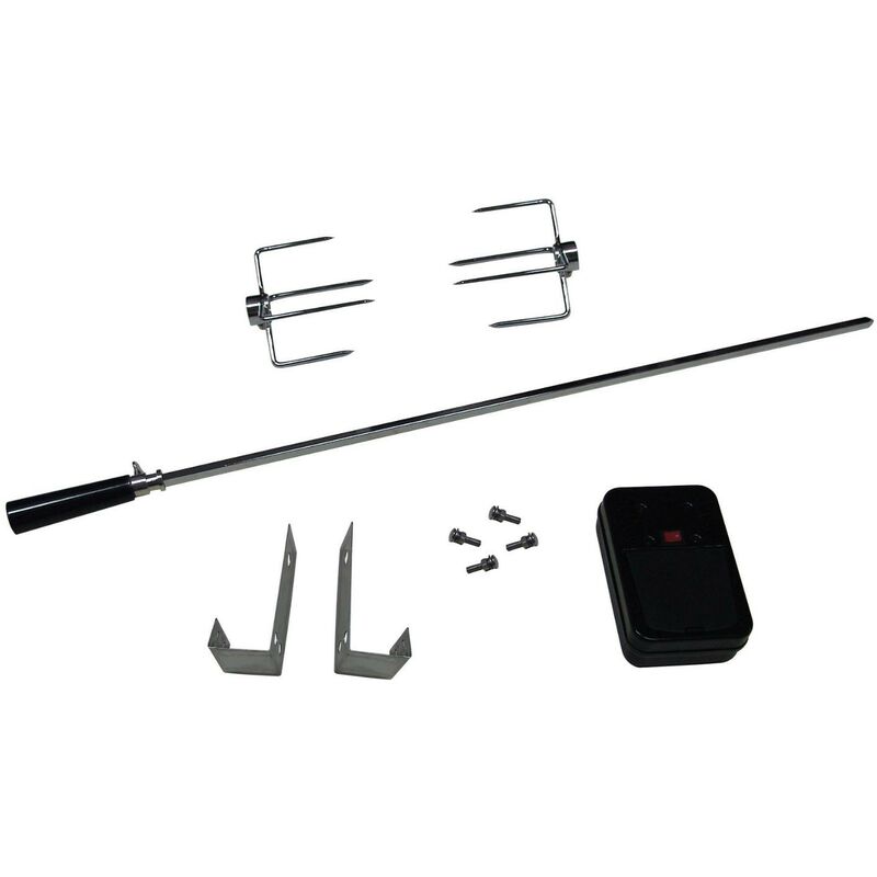 foto del prodotto barbecook girarrosto per barbecue con 2 forchette per spiedo 87 cm