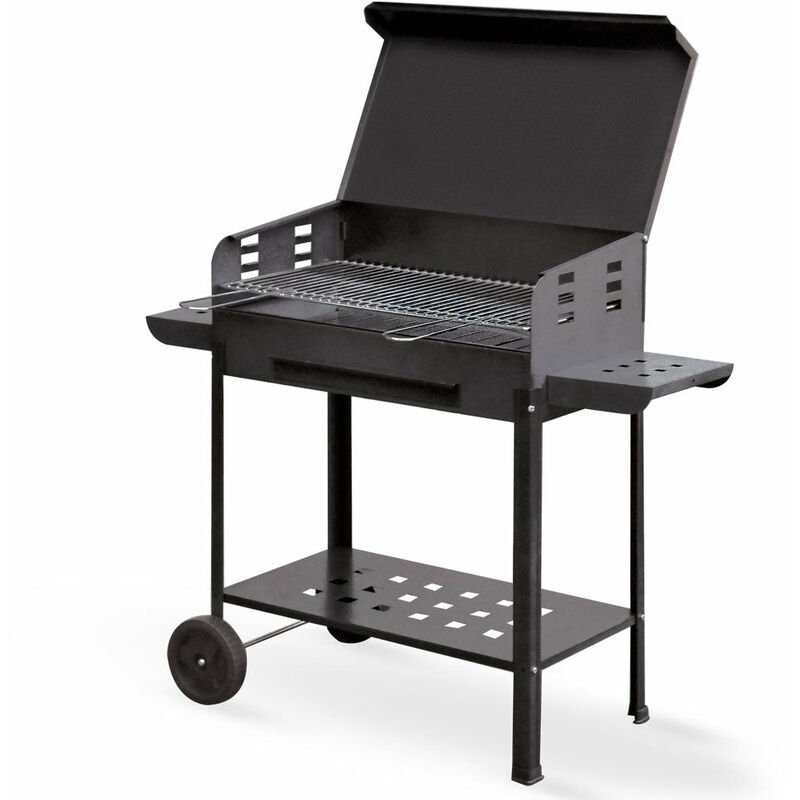 foto del prodotto barbecue a carbone carbonella 60x40cm con griglia regolabile su 3 livelli bauer