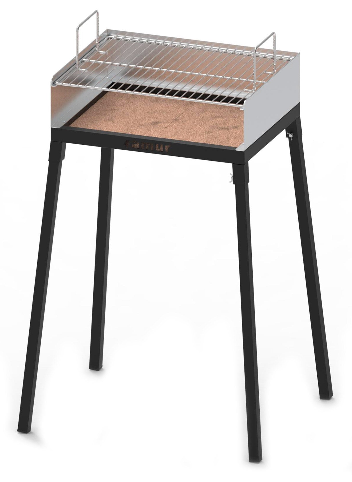 foto del prodotto barbecue a carbone carbonella con griglia in acciaio inox famur bk 6 camping