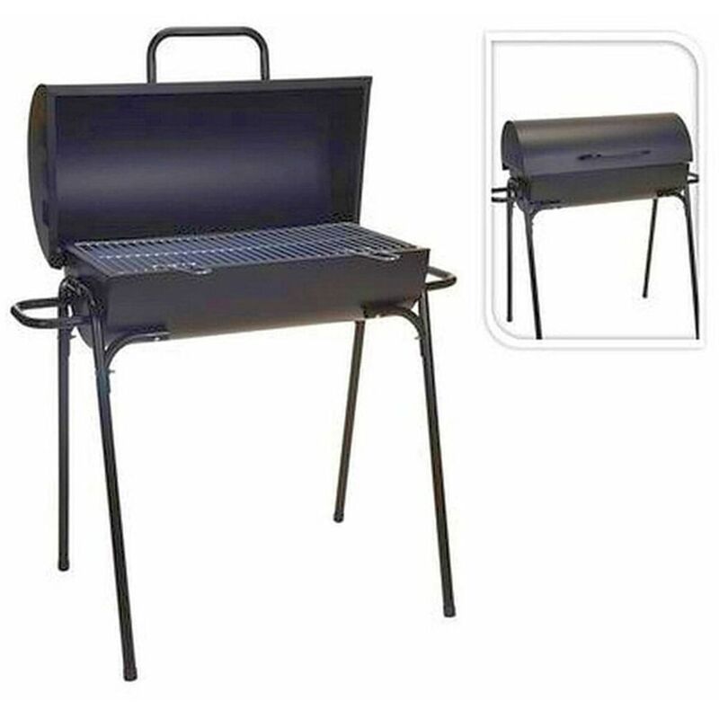 foto del prodotto barbecue a carbone con gambe nero 33 x 63 x 89 cm rotonda