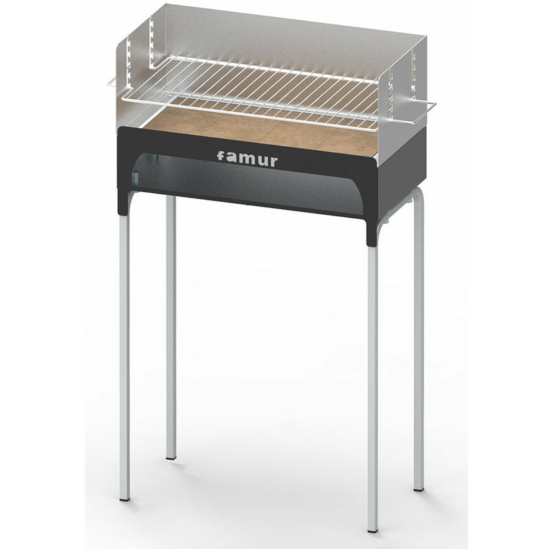 foto del prodotto barbecue a carbone con griglia cromata famur bk 2