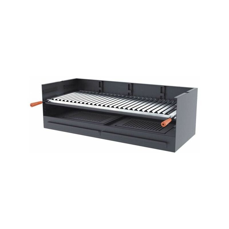 foto del prodotto barbecue a carbone e legna griglia in acciaio inox da 60 cm libera installazione incasso
