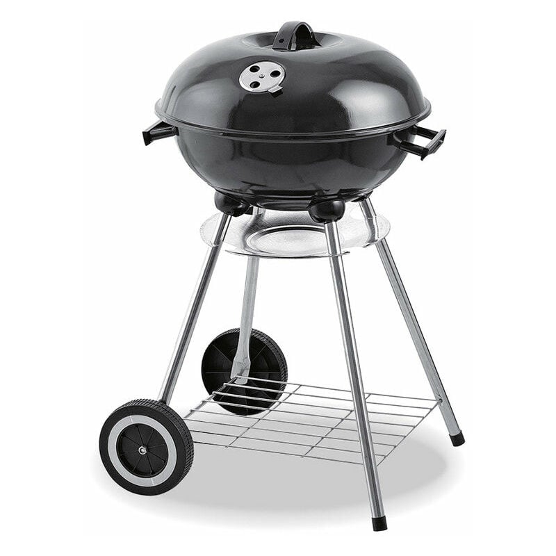foto del prodotto barbecue a carbone sferico 44 cm con coperchio e ruote el gaucho globo