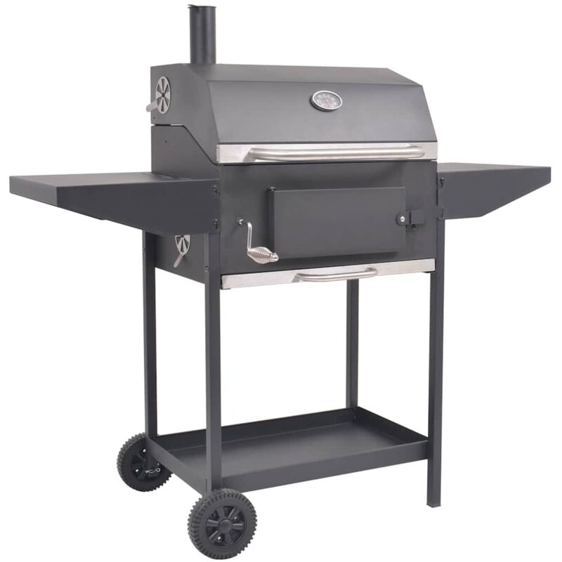 foto del prodotto barbecue a carbonella con ripiano inferiore nero - vidaxl