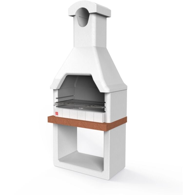 foto del prodotto barbecue a carbonella in calcestruzzo sarom fuoco monza 88x58x197 cm
