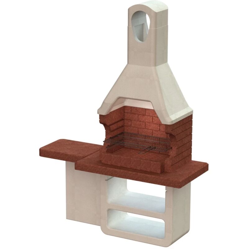 foto del prodotto barbecue a carbonella in calcestruzzo sarom fuoco sparta 170x64x232 cm