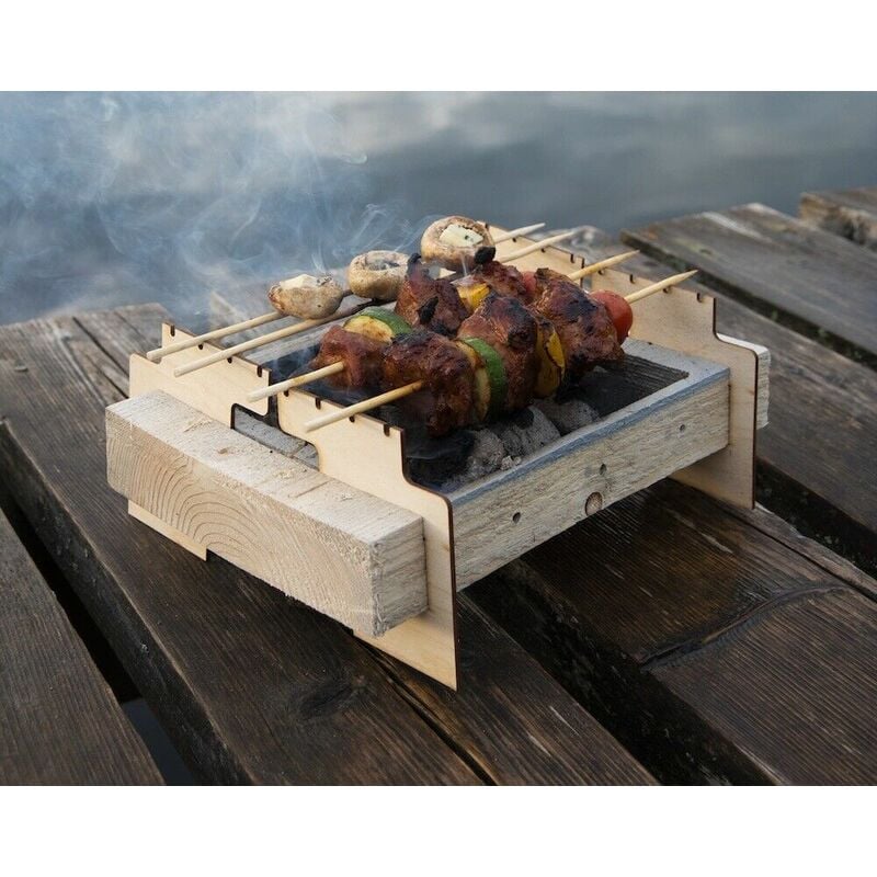 foto del prodotto barbecue a carbonella portatile ecologico monouso bbq usa e getta carbone