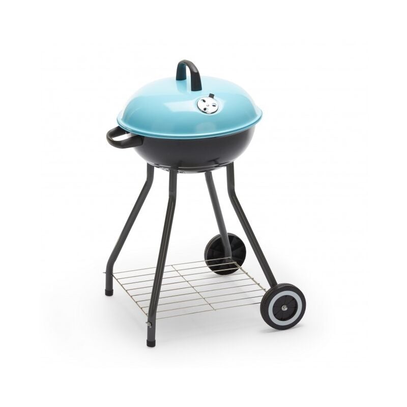 foto del prodotto barbecue a carbonella rotondo 51,5x42,2x83,2 cm azzurro e nero con struttura in acciaio gorizia