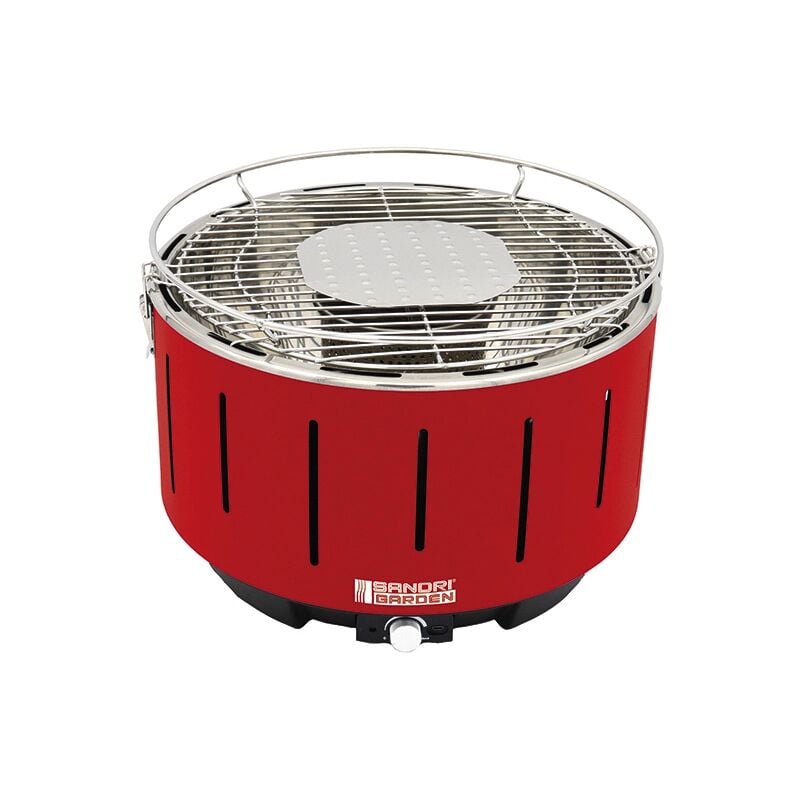 foto del prodotto barbecue a carbonella smokeless portatile da tavolo, diametro 34x24h cm - sandrigarden