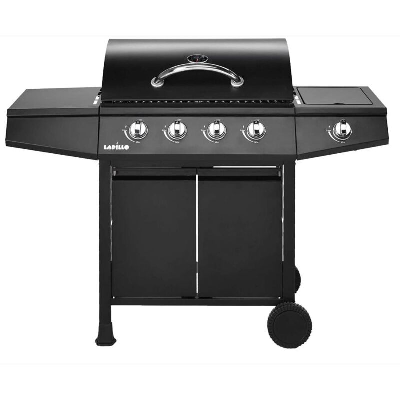 foto del prodotto barbecue a gas 4 fuochi bruciatore laterale con termometro 126x52x103h cm