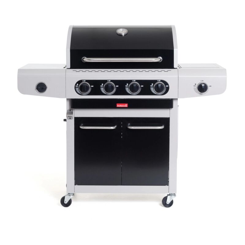 foto del prodotto barbecue a gas barbecook siesta 412 con fornello laterale 4 bruciatori