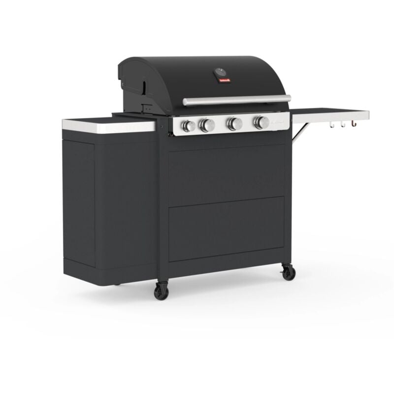 foto del prodotto barbecue a gas barbecook stella con vano separato portabombola e telo di copertura in omaggio 3 bruciatori