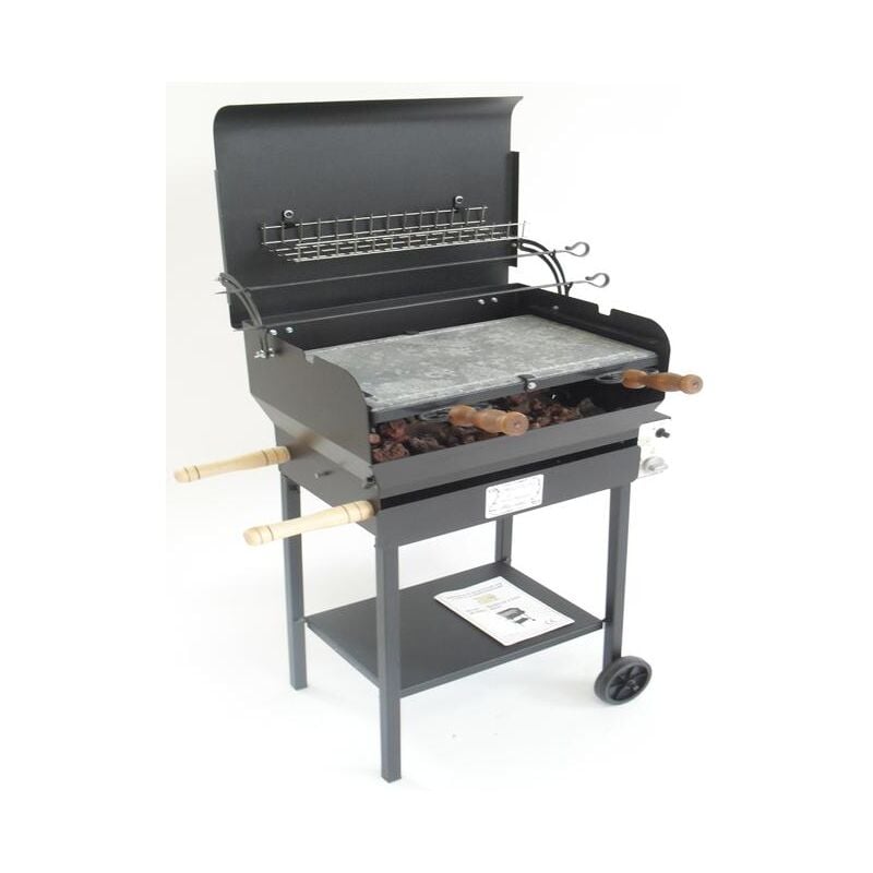 foto del prodotto barbecue a gas con pietra lavica modello everyday ollare alpina in ferro battuto