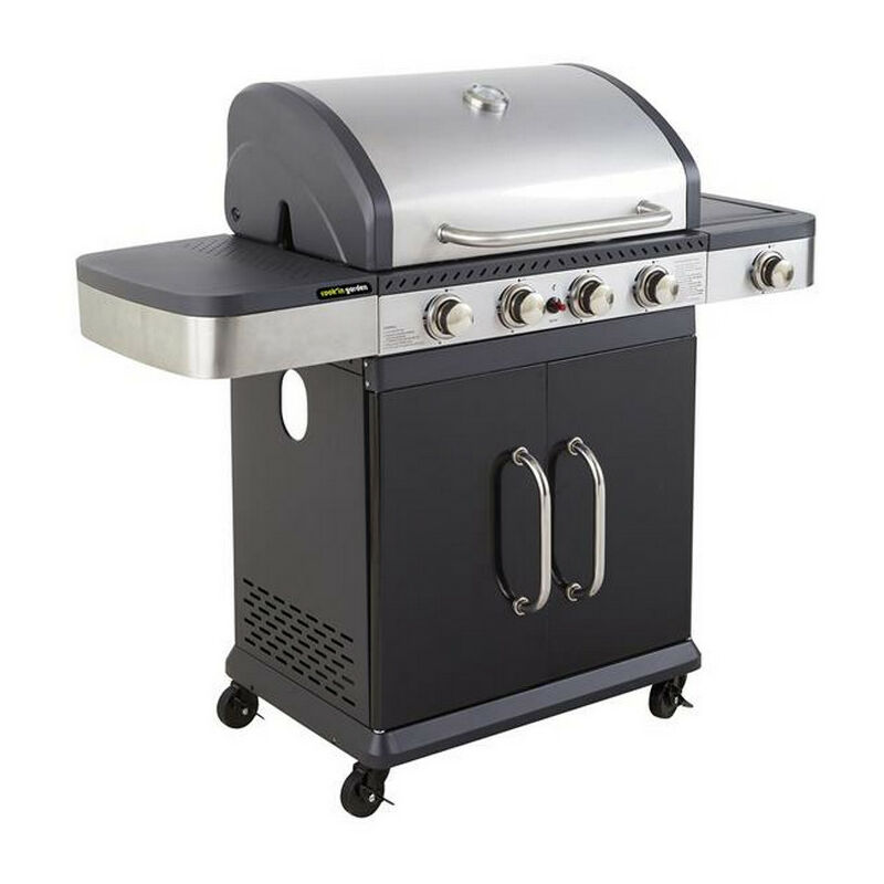foto del prodotto barbecue a gas fidgi 4 con termometro 4 bruciatori fornello da 14,5kw