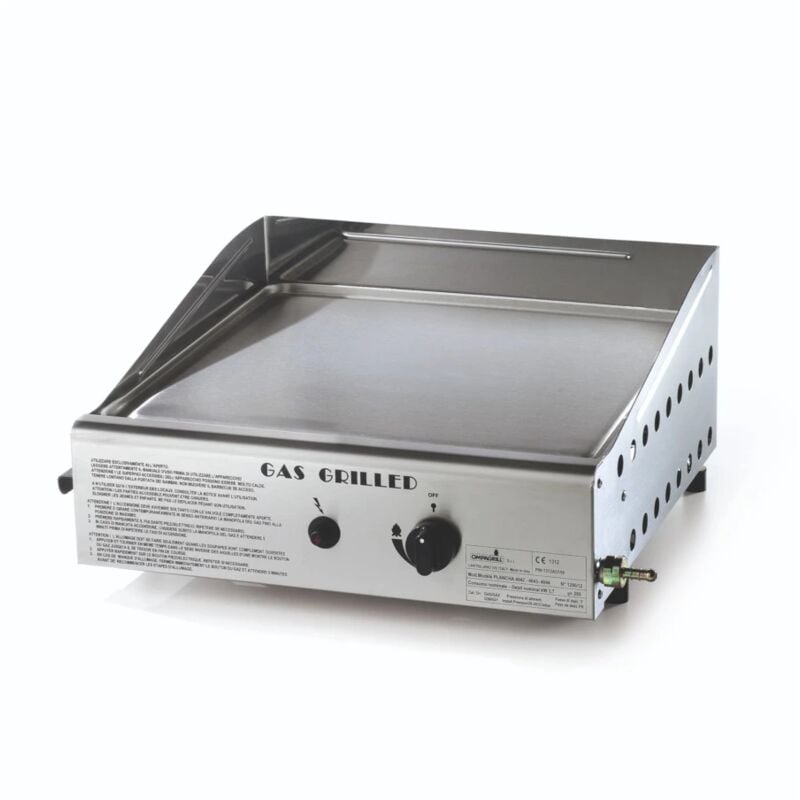 foto del prodotto barbecue a gas ompagrill con plancha singola e coperchio 1 bruciatore 44x44x24 cm