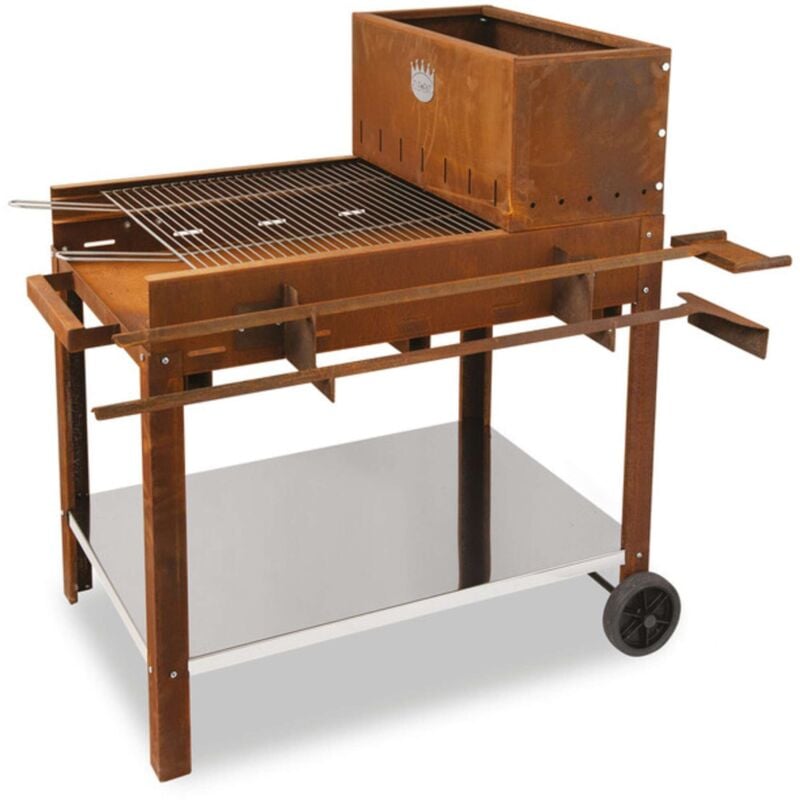 foto del prodotto barbecue a legna flipper 45x50 cm corten