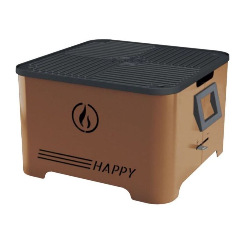 foto del prodotto barbecue a pellet happy portatile corten