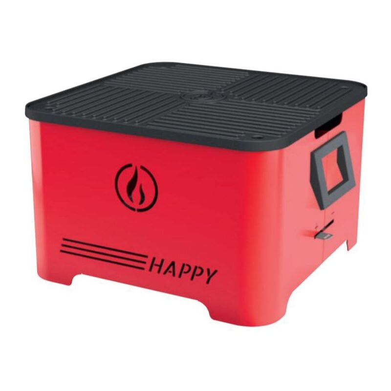 foto del prodotto barbecue a pellet happy portatile rosso