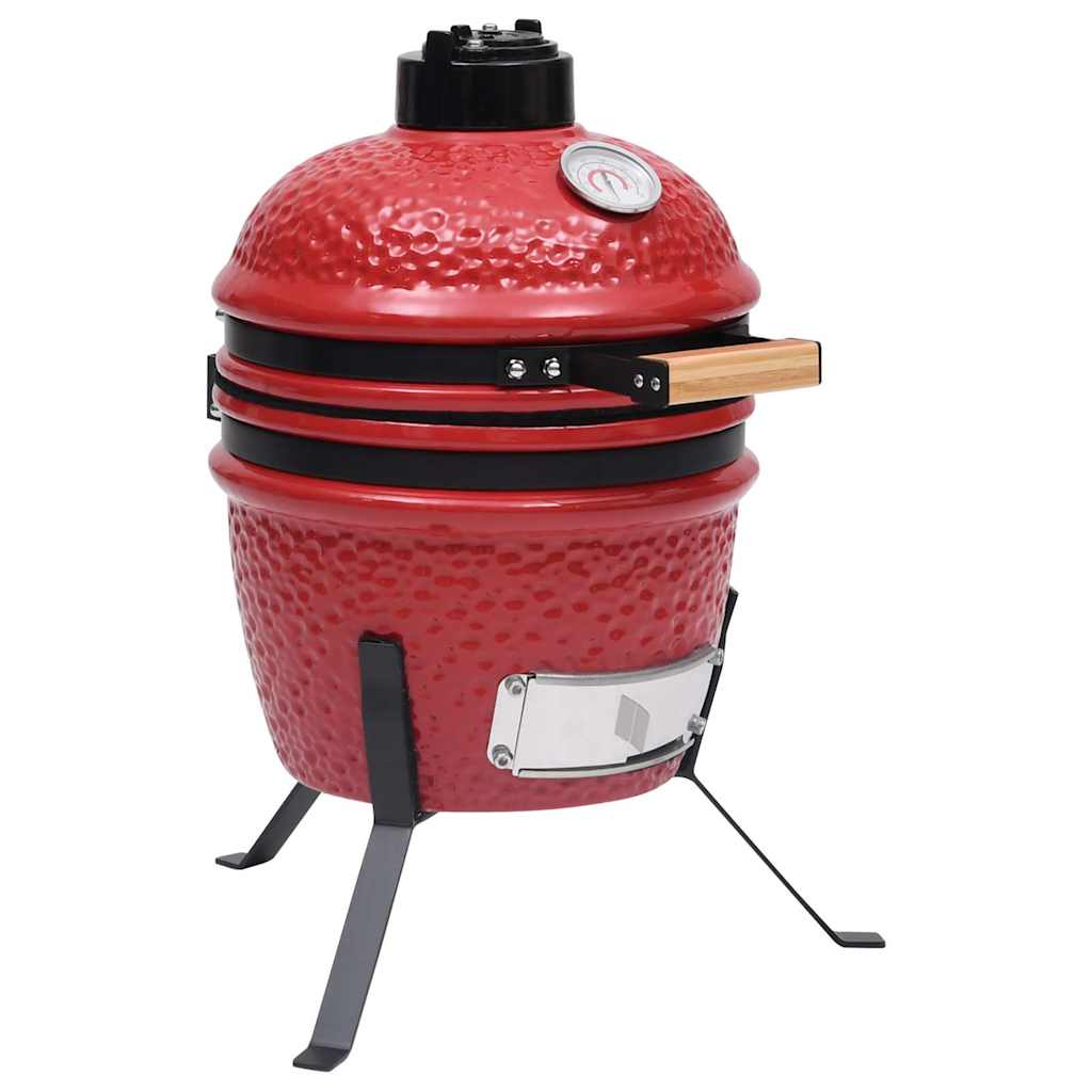 foto del prodotto barbecue affumicatore 2 in 1 kamado in ceramica 56 cm rosso cod mxl 54778