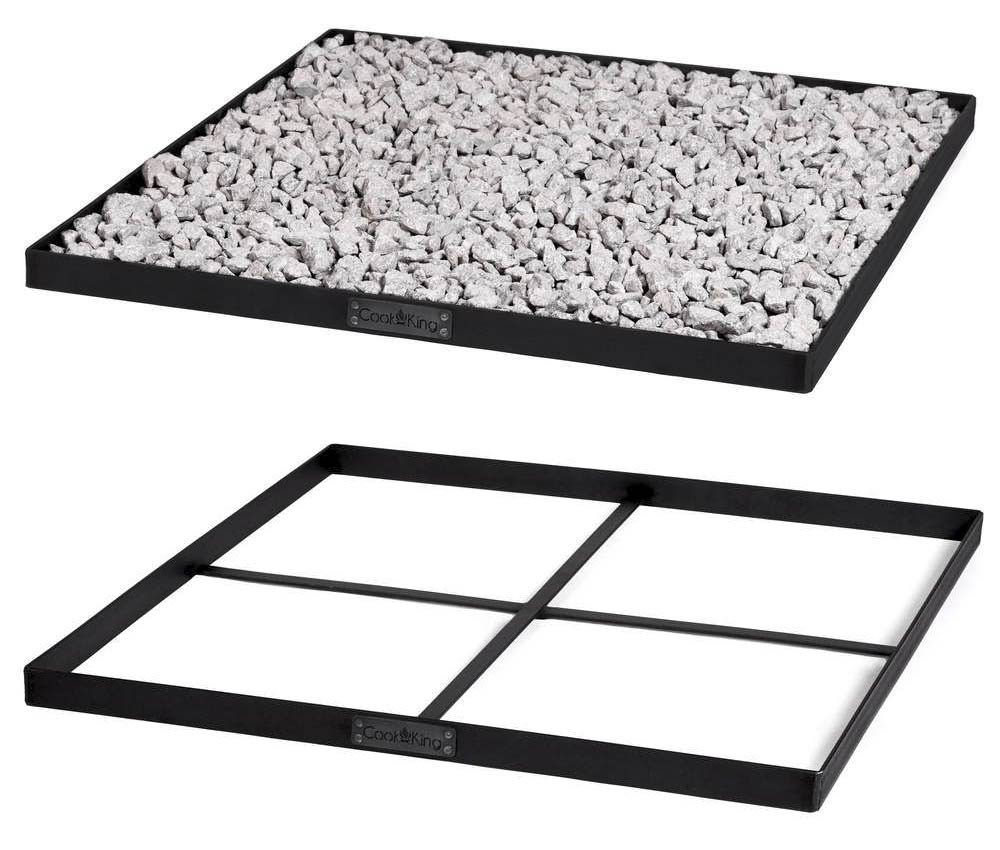 foto del prodotto barbecue base braciere quadrato per sassi decorativi 80x80 cm