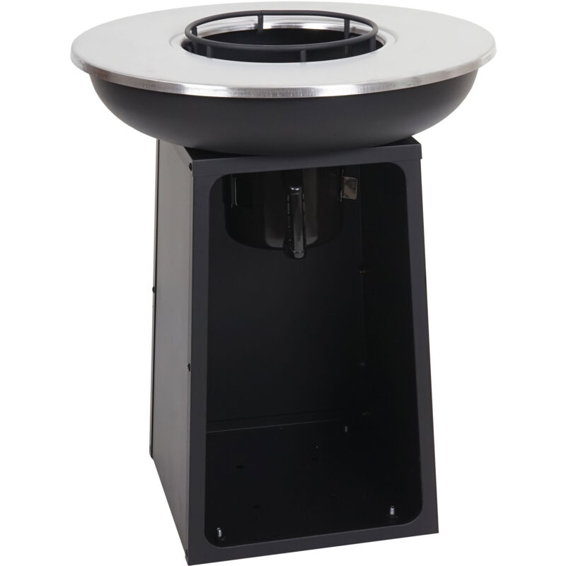 foto del prodotto barbecue bbq braciere con piastra riscaldante hhg 866 acciaio 59cm nero