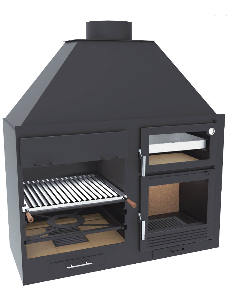 foto del prodotto barbecue bbq da 60 cm e forno con piastra da 45 cm