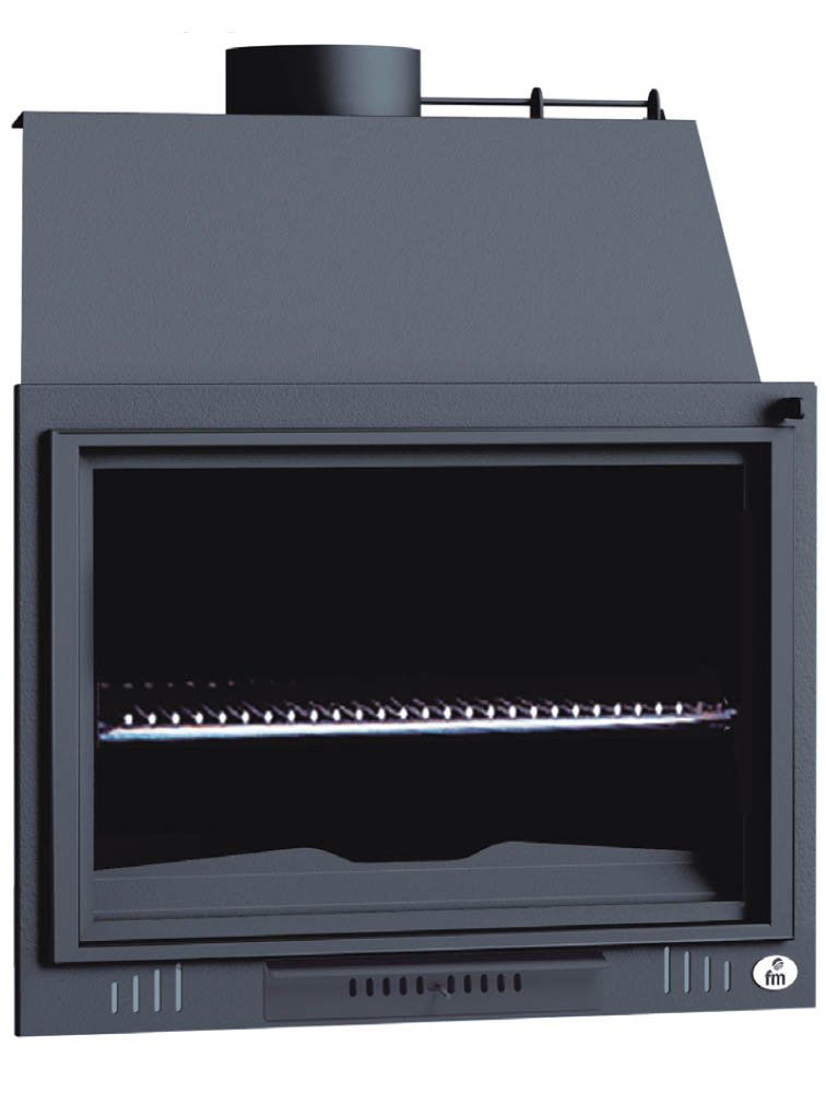 foto del prodotto barbecue bbq focolare aperto senza porta a legna 80 cm portacenere estraibile