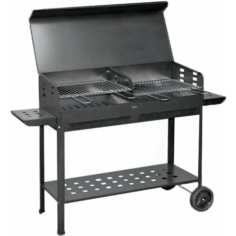 foto del prodotto barbecue bbq fornello brace carbone doppia griglia fonacella fornacetta 40 x 100 cm