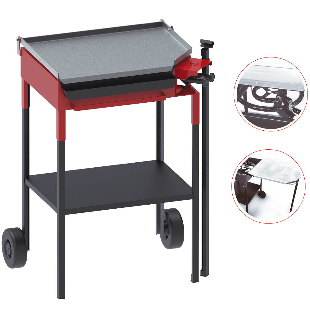 foto del prodotto barbecue bbq piastra in acciaio lucido e piano cottura 560 x 426 x 5 mm