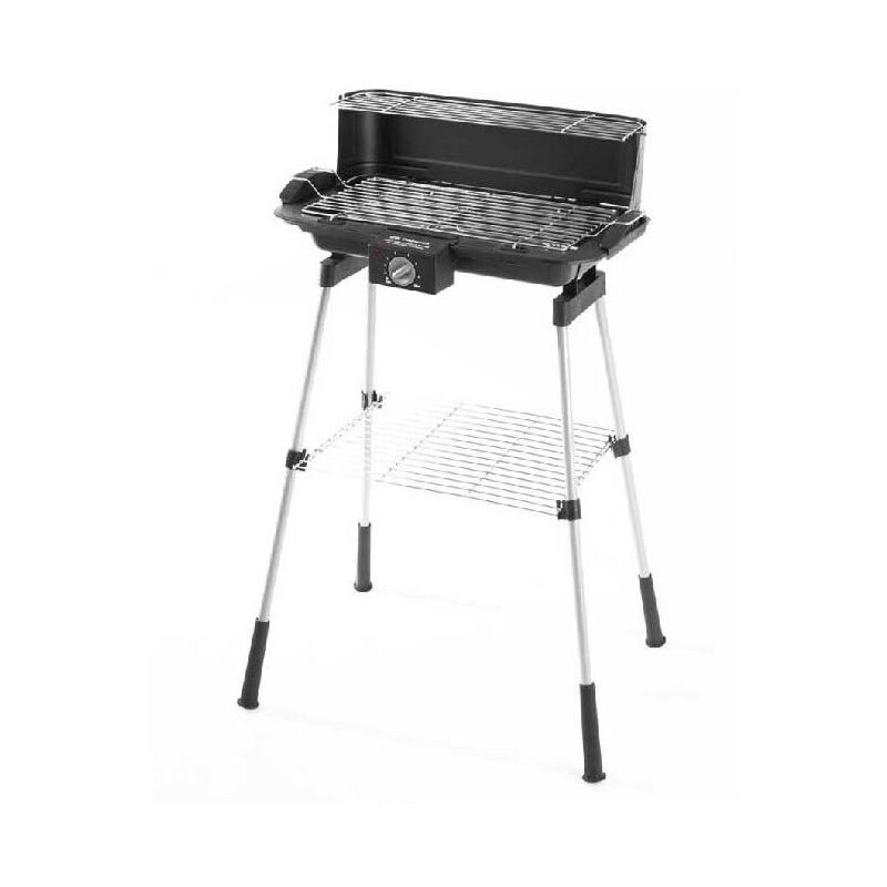 foto del prodotto barbecue elettrico orbegozo con gambe. dimensioni griglia 39x21,5 cm. potenza 2.200 w.