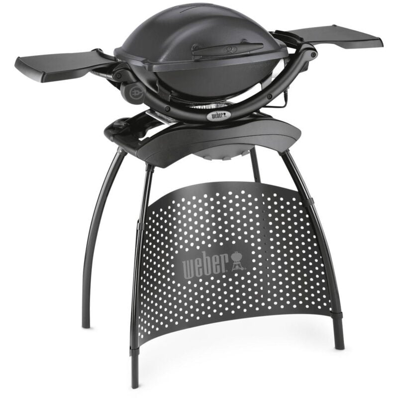 foto del prodotto barbecue elettrico weber q 1400 con supporto, grigio scuro