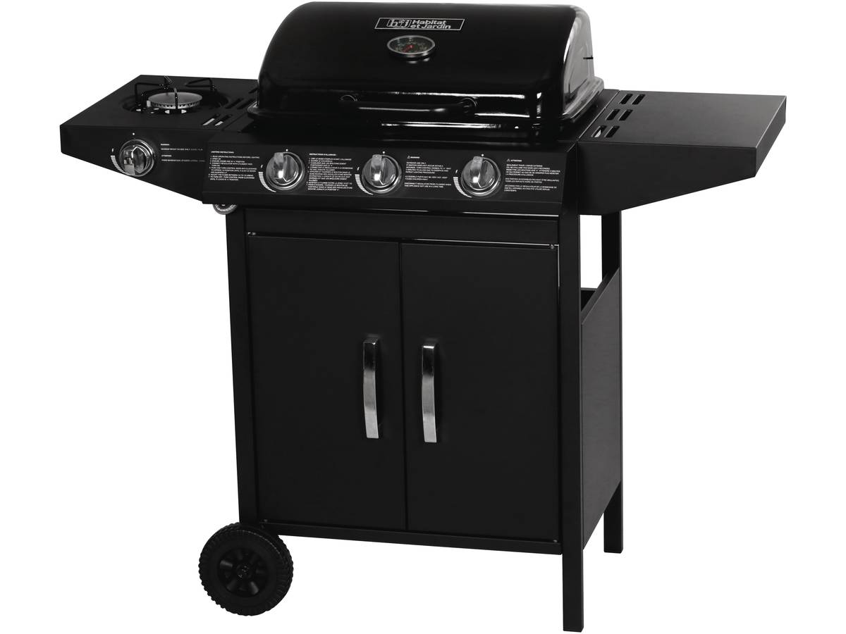 foto del prodotto barbecue gas quot festa 4 quot 4 fuochi di cui 1 laterale 10,5kw nero