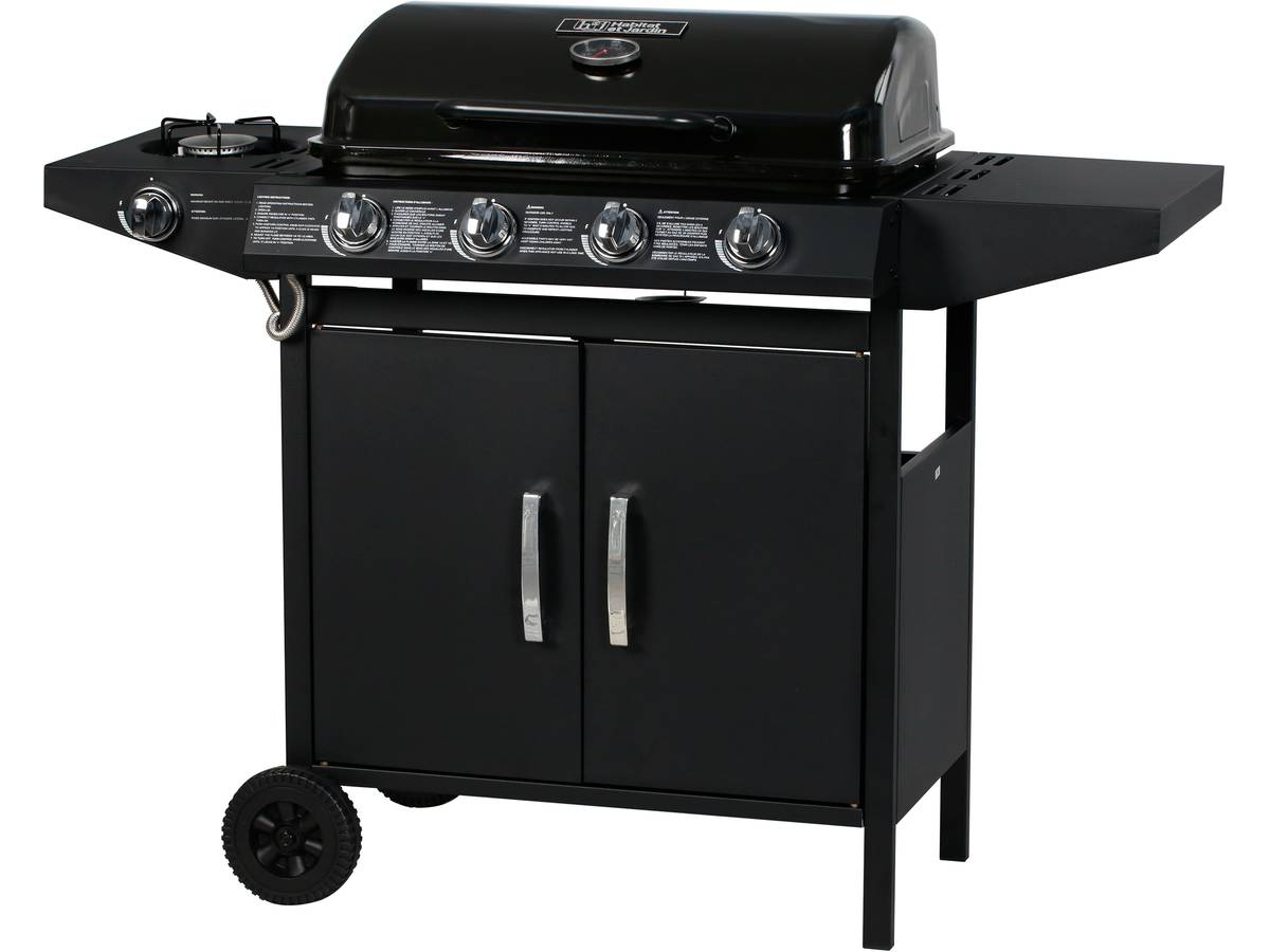 foto del prodotto barbecue gas quot festa 5 quot 5 fuochi di cui 1 laterale 12,9 kw nero