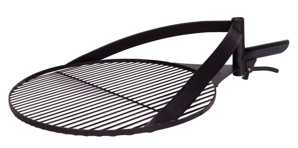 foto del prodotto barbecue griglia in acciaio naturale 60 cm con manico per braciere bandito 