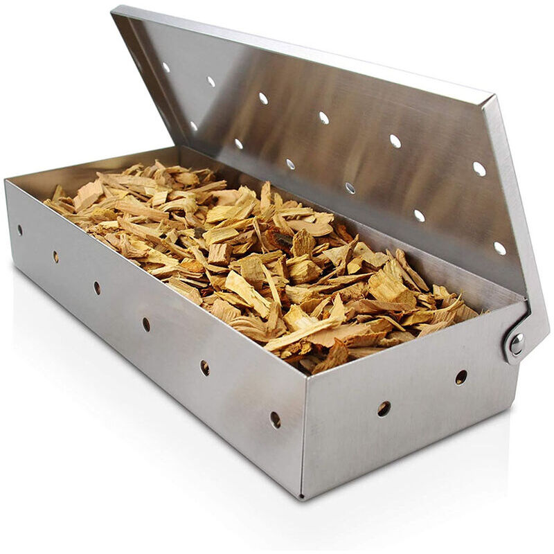 foto del prodotto barbecue in legno per grigliate, grande capacit , in acciaio inox spesso, per carne affumicata, spermatozoo affumicato