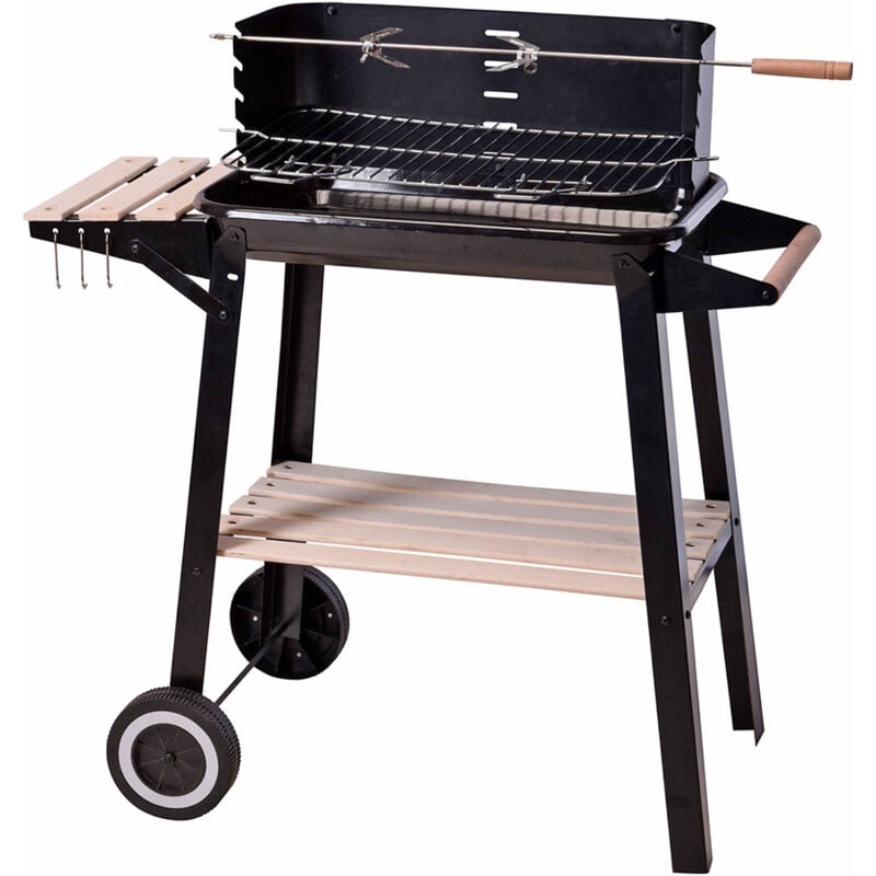 foto del prodotto barbecue rettangolare a carbone 54x34x6,5 cm
