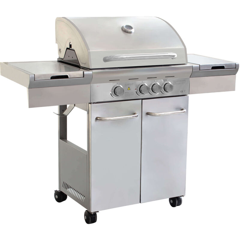 foto del prodotto barbecue texas con 3 fuochi e griglia laterale in ghisa