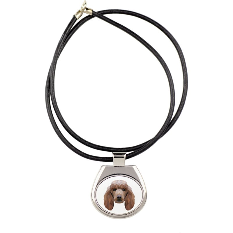foto del prodotto barboncino - collana con foto e scritta geometrica di art-dog
