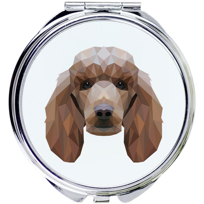 foto del prodotto barboncino specchio con foto e scritta geometrica di art dog