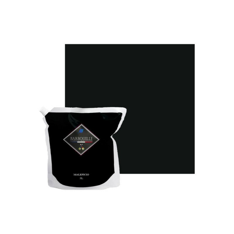 foto del prodotto barbouille - vernice acrilica per pareti e soffitti - 5l - mal ficio black