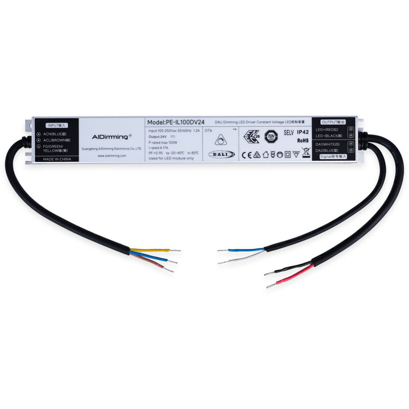 foto del prodotto barcelona led alimentatore dimmerabile dali dt6 24v dc 4,17a 100w